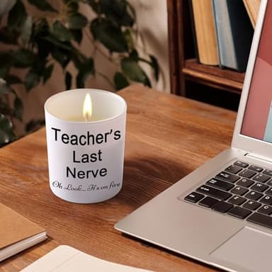 BFJLIFE Teacher Gifts for Women Funny Unique Novelty Daycare Music Preschool Dance Teacher Appreciation Gift for Christmas Lavender Scented Soy Candles - Image 4