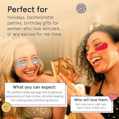 grace & stella Under Eye Patches (12 pairs) Eye Masks for Puffy Eyes and Dark Circles - Stocking Stuffers, Christmas Gifts for Women - Gifts for Birthdays, Bachelorette Party, Bridesmaids, Self Care - Image 3