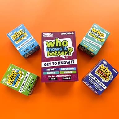 QUOKKA Who Knows Better? - Original - Family Card Trivia Game | Fun Learning & Educational Questions for Families | Suitable for Boys & Girls - Image 8