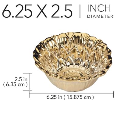 Certified International Gold Coast Sunflower 3-D 6.25" Ice Cream/Dessert Bowls,Set of 4 - Image 4