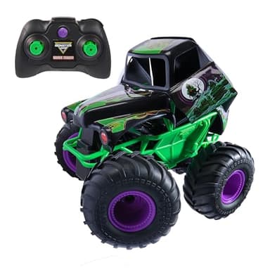 Monster Jam, Official Smash & Bash Grave Digger Remote Control Indoor & Outdoor Vehicle, 1:15 Scale Repairable Monster Truck, Kids Toys for Boy and Girls Ages 4 and up - Image 1