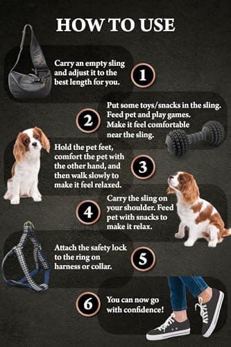 Noah & Paw Dog Sling Carrier for Small Dogs 5-18lb, Dog Sling for Small Dogs and Cats, Dog Carrier with Adjustable Padded Strap, Vegan Leather Lined with Fur, 3X Safety Features, Machine Washable - Image 6