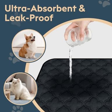 FunFurry Washable Pee Pads for Dogs - 4 Pack Reusable Pee Pads，Waterproof Puppy Pads，Pet Training Pads，Super Absorbent with Dog Paw Shape Non-Slip Backing (Dark Grey, 18" X 24" - 4 Pack) - Image 3