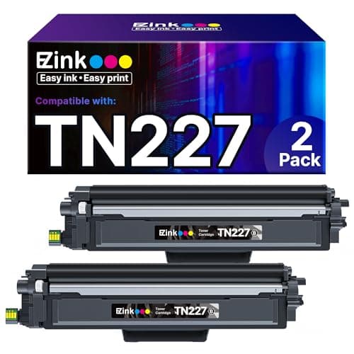 E-Z Ink Compatible Toner Cartridge Replacement for Brother TN227 TN227BK TN223BK TN-227BK TN-223BK to use with MFC-L3770CDW MFC-L3750CDW HL-L3230CDW HL-L3290CDW HL-L3210CW MFC-L3710CW (2 Black)