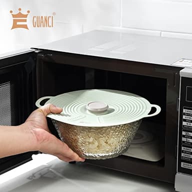 GUANCI Silicone Lids for Bowl 8 Pack, Microwave Splatter Cover with 6 Sizes Reusable Heat Resistant Lids Fits Cups, Bowls, Plates, Pots, Pans, Skillets, Stove Top, Oven, Fridge Dishwasher Safe - Image 5