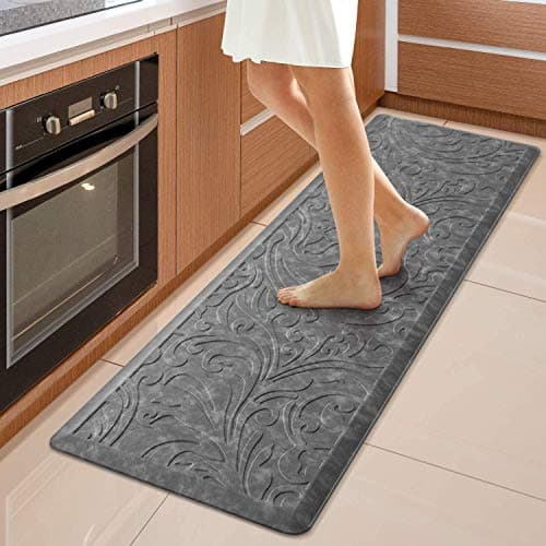 KMAT Kitchen Mat Cushioned Anti-Fatigue Floor Mat Waterproof Non-Slip Standing Ergonomic Comfort for Home,Office,Sink,Laundry,Desk 17.3" (W) x 60"(L),Grey - Image 1