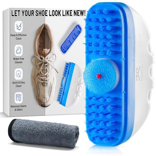 FULEEAN Water-free Shoe Cleaner Kit,100ML Shoe Clean Kit with Brushes & Towel,Instant White Shoe Sneaker Cleaner.