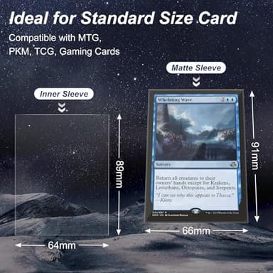 600 Pack Card Sleeves, Perfect Fit Inner Sleeves Ideal for Double-Sleeving, Trading Card Sleeve Compatible with MTG, TCG, Gaming Cards - Image 3