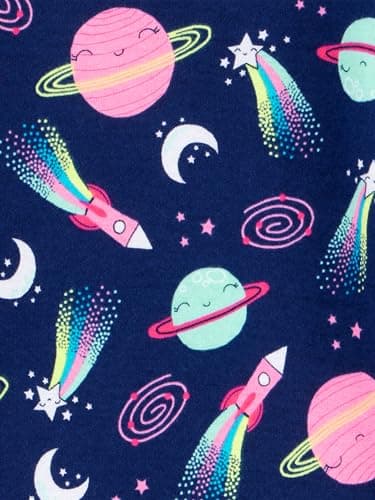 Simple Joys by Carter's Baby 3-pack Snug-fit Footless Cotton Pajamas, dinosaur, space, rainbow, 18 Months - Image 3