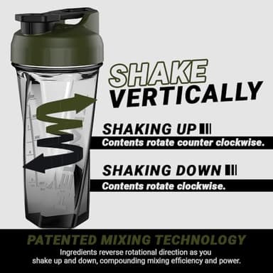 HELIMIX 2.0 Vortex Blender Shaker Bottle Holds upto 28oz | No Blending Ball or Whisk | USA Made | Portable Pre Workout Whey Protein Drink Shaker Cup | Mixes Cocktails Smoothies Shakes | Top Rack Safe - Image 4