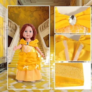 WONDOLL 18 inch Doll Clothes Accessories - 6Pcs Different Princess Costume Dress（NO Doll） - Image 3