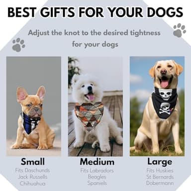 Brand Dog Neck Gaiter - Cooling Bandanas for Large, Medium & Small Dogs - Halloween & Outdoor Decor - 3D Print Scarf Gift - Pumpkin, Bat, Ghost Designs - Image 6
