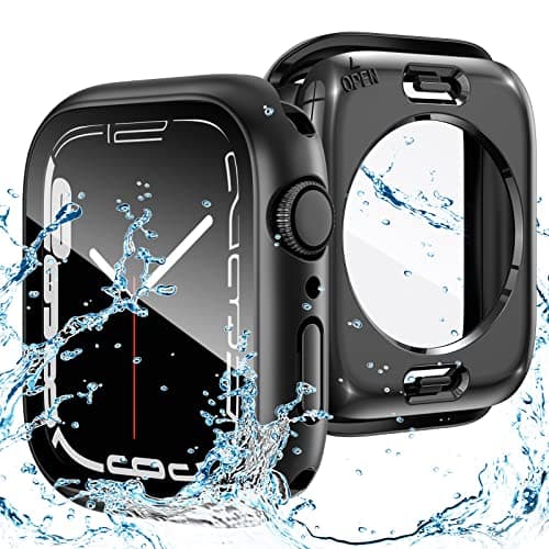 Goton 2 in 1 Waterproof Case for Apple Watch Screen Protector Series 6/5/4, SE 3/2/1 40mm, 360 Protective Glass Face Cover Hard Bumper + Back Frame for iWatch Accessories 40 mm - Image 1