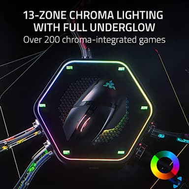 Razer Basilisk V3 Pro Wireless Gaming Mouse: HyperScroll Tilt Wheel - 30K DPI Optical Sensor - Gen-3 Optical Switches - 13-Zone Chroma RGB - 13 Programmable Controls - 3 Connection Modes - Black - Image 3