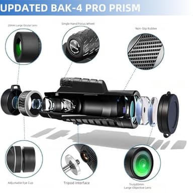 80x100 Monocular-Telescope High Powered for Smartphone Monoculars for Adults High Definition Monocular Telescope for Stargazing Hunting Wildlife Bird Watching Travel Camping Hiking - Image 2