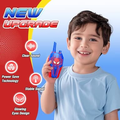 Cool Walkie Talkies for Boys Kids: Gifts Toys for 3 4 5 6 7 8 Year Old Boys Ages 5-7 Kids Walkie Talkies 2 Pack Outdoor Hiking Camping 2 Way Radio Toy Age 3-8 Year Old Boy Girl Birthday Gifts - Image 6