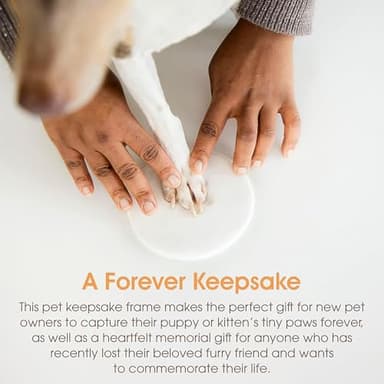 Pearhead Pet Paw Print Photo Frame With Clay Imprint Kit - Pawprint Making Kit and Photo Display for Cats and Dogs, No-Mess Pawprint Memorial, Gift For Pet Owner, Espresso - Image 7