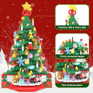 Advent Calendar 2025 Christmas Tree Building Set with LED Light, 24 Days Christmas Countdown Calendar Christmas Tree Building Blocks, Xmas Gifts for Adults Teens Kids - Image 3
