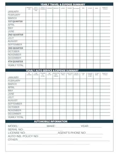 House of Doolittle 2025-2026 Monthly Calendar Planner, 2 Years, Expense Log, 6.9 x 8.75 Inches, Black Leatherette Cover (HOD268002-25) - Image 6