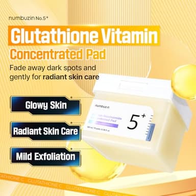 numbuzin No.5 Toner Pads | Vitamin-Niacinamide Concentrated Pad | Double-Sided | Glutathione, Niacinamide, PHA & LHA | Exfoliation, Hyperpigmentation Care | 70 Pads/180 ml - Image 3