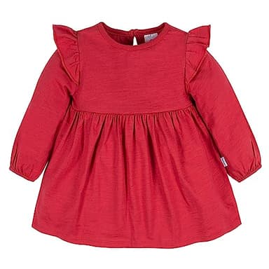 Gerber Baby Girls' Toddler 2-Pack Long Sleeve Dresses, Black Holly Berries, 0-3 Months - Image 5