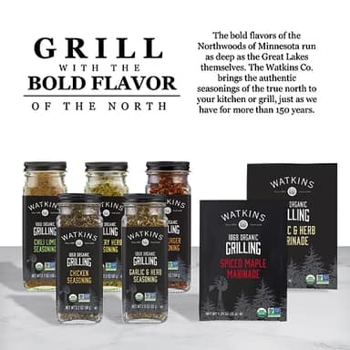 Watkins Organic Grilling Garlic & Herb Seasoning, Non-GMO, Kosher, 2.9 Oz, 1-Pack - Image 6