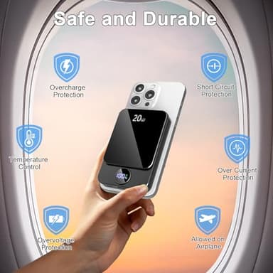 Magnetic Portable Charger, Power Bank 10000mAh with PD 20w Fast Charging, USB C in&Out Battery Pack, Compatible with Mag-Safe for iPhone 13/14/15/16/17 Pro/Pro Max Series, Samsung, Android, and More - Image 6