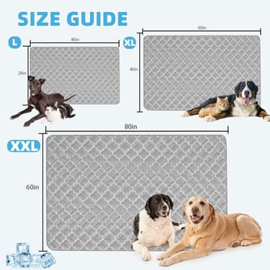 PUPTECK Dog Cooling Mat Pad for Medium Large Dogs, Cooling Blanket for Kennels Crate Floor, Dog Cat Summer Sleeping Bed Outside, Washable & Portable, Large 28"x40" - Image 2
