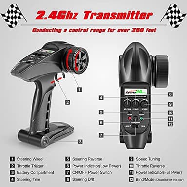 HAIBOXING 1/18 Scale Brushless Fast RC Cars 18859A, 4WD Off-Road Remote Control Trucks 48 KM/H Speed for Adults and Kids Boys, All Terrain Truck Toys Gifts with Extra Shell and Battery 40+ min Play - Image 6