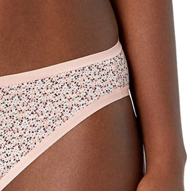 Amazon Essentials Women's Cotton Bikini Brief Underwear (Available in Plus Size), Pack of 6, Ditsy Floral/Floral/Mini Stripe/Multicolor, Large - Image 4
