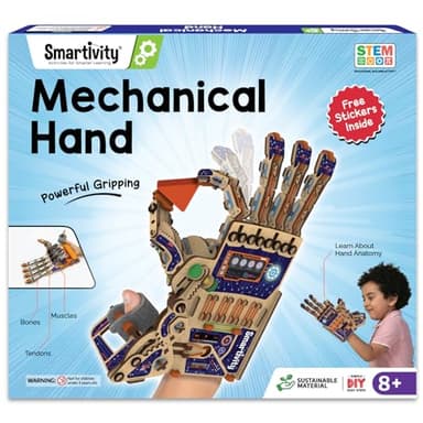 Smartivity DIY Robotic Mechanical Hand STEM Toy for Kids 8-9-10-11-12-13-14 Years Old | Parents Choice Award Winner I Birthday Gift for Smart Kids | Engineering Kit for 8-14 Years Old Boys & Girls - Image 1