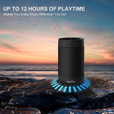 Bluetooth Speaker,5.3 Bluetooth Speakers Wireless,TWS Stereo Pairing,Built in Mic,360 HDSound,IP65 Waterproof Speaker,Support TF Card, for Home/Party/Outdoor/Beach, Gift for Men/Women-Black - Image 7