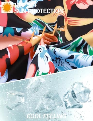 LURANEE Women's Zip Up Rash Guards for Women Long Sleeve Swimsuit UV Sun Protection Swim Shirts Multicolor - Image 3