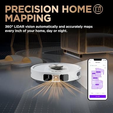 Shark Robot Vacuum & Mop, PowerDetect NeverTouch Pro, Self-Empty, Self-Refill with Self-Clean Pad Wash & Dry, 60-Day Debris Capacity, 30-Day Refill Tank, 5 PowerDetect Technologies, AV2800ZE (Renewed) - Image 10