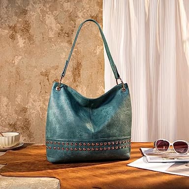 Montana West Large Hobo Bag Leather Purses and Handbags for Women Top Handle Shoulder Satchel Handbags Leather Tote Purse for Women MWC-047DTQ - Image 2