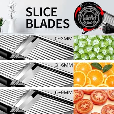 Mandoline Food Slicer, Adjustable Mandoline Slicer for Kitchen, Stainless Steel Mandolin Vegetable Chopper for Potato/Tomato/Onion, Vegetable Slicer Julienne Cutter with Cut-Resistant Gloves - Image 2