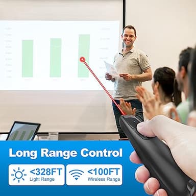 Presentation Clickers for PowerPoint, Clicker for Laptop Presentations Remote, USB Wireless Presenter Remote, Power Point Remote Clicker for Computer/Mac/PPT/Google Slide Advancer - Image 2