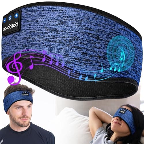 LC-dolida Sleep Headphones Headband Bluetooth 5.4, Sports Headband Earphones Wireless with Speaker Microphone USB C for Women Sleeping Gift Workout Jogging Yoga Insomnia Travel Meditation - Image 1