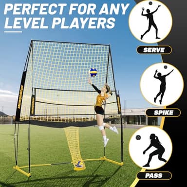 Mangostar Volleyball Training Equipment, Volleyball Net System with Freely Height-Adjustable for Backyard, Volleyball Practice Net for Serving Setting Spiking, Easy Set Up for Indoor and Outdoor Use - Image 5