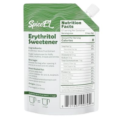 SPICEEL Monk Fruit Sweetener with Erythritol - White Sugar Substitute, Coffee, Tea, Gluten Free, Vegan, Sugar Replacement(1lb) - Image 8
