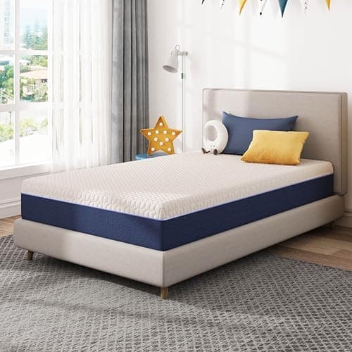 Gelsea 6 Inch Twin Gel Cooling Memory Foam Mattress, Pressure Relief, Medium Firm Support，Bed in a Box, Twin Mattress for Kids, CertiPUR-US Certified - Image 1