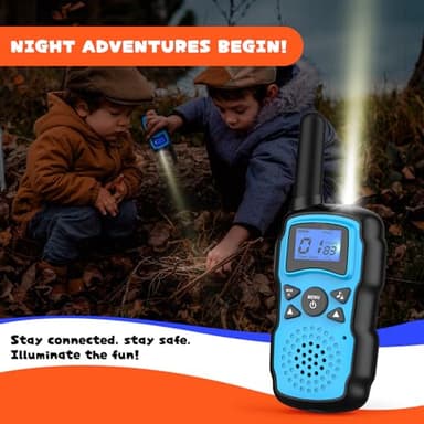 Wishouse Walkie Talkies for Kids Rechargeable 4 Pack,Walky Talky for Adults 2 Way Radio with 2 USB Chargers 12000mAh Battery,Camping Games Toy Birthday Halloween Xmas Gift for Children Family - Image 6