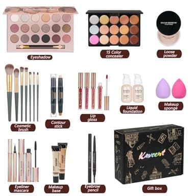 Makeup Kit Makeup Sets for Teens Makeup kits for Women Teenagers Full Kit Make up Eyeshadow Palette Foundation Concealer Lipgloss Makeup Gift Set for Women Teen Girls - Image 2
