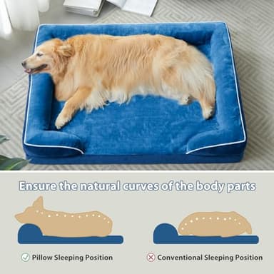 WNPETHOME Waterproof Orthopedic XL Dog Bed with Sides, Big Dog Couch Bed with Washable Removable Cover, Non-Slip Bottom for Sleeping - Image 7