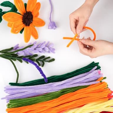 300 PCS Pipe Cleaners, Multi-Color Chenille Stems, Pipe Cleaners Craft, 20 Assorted Colors Pipecleaners for Art and Craft Supplies DIY Projects (12 inch x 6 mm) - Image 4