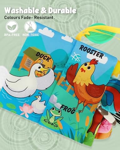 Little Tikes Baby Books - Crinkle, Touch & Feel, Tummy Time, Early Learning Stroller Toys for Newborns 0-6 Months - Image 9