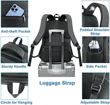 MATEIN 18 Inch Backpack for Men, Extra Large Work Backpack with Lunch Compartment, Water Resistant Insulated Cooler Computer Bag with USB Port, Sturdy Padded Carry On Laptop Daypack for College Travel - Image 4