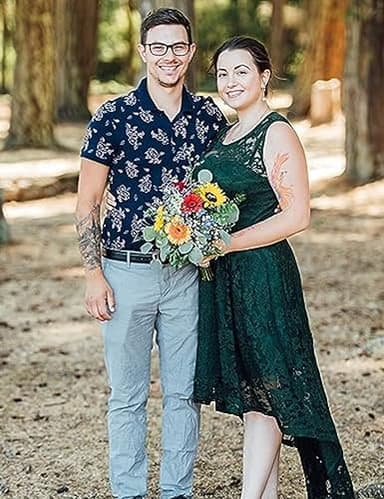 MUADRESS Women's Elegant Floral Lace Dress Sleeveless Crew Neck Hi-Lo Cocktail Prom Dress for Evening Party Green L - Image 4