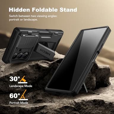 TONGATE for Z Fold 7 Case with Privacy Screen Protector, [Built-in Slide Camera Cover & Stand] [Anti Spy] Military Grade Drop Phone Case for Samsung Galaxy Z Fold 7 with Belt Clip, Black Privacy - Image 7