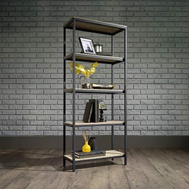 Sauder North Avenue Tall Bookcase/Bookshelf, for TVs up to 36", Charter Oak - Image 3